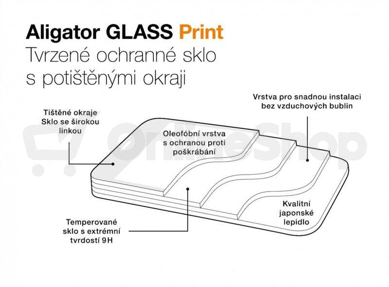 Aligator Ochrana displeje GLASS PRINT iPhone 13 mini černá