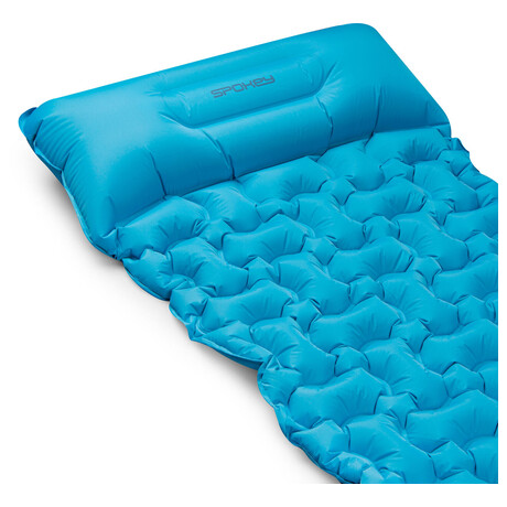 Spokey AIR BED PILLOW BIG Nafukovac matrace s poltkem, 213 x 62 x 6 cm, R-Value 2.5, modr