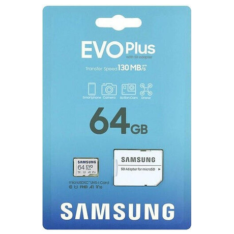 Samsung micro SDXC 64GB EVO Plus +&nbsp;SD adaptér (foto 5)