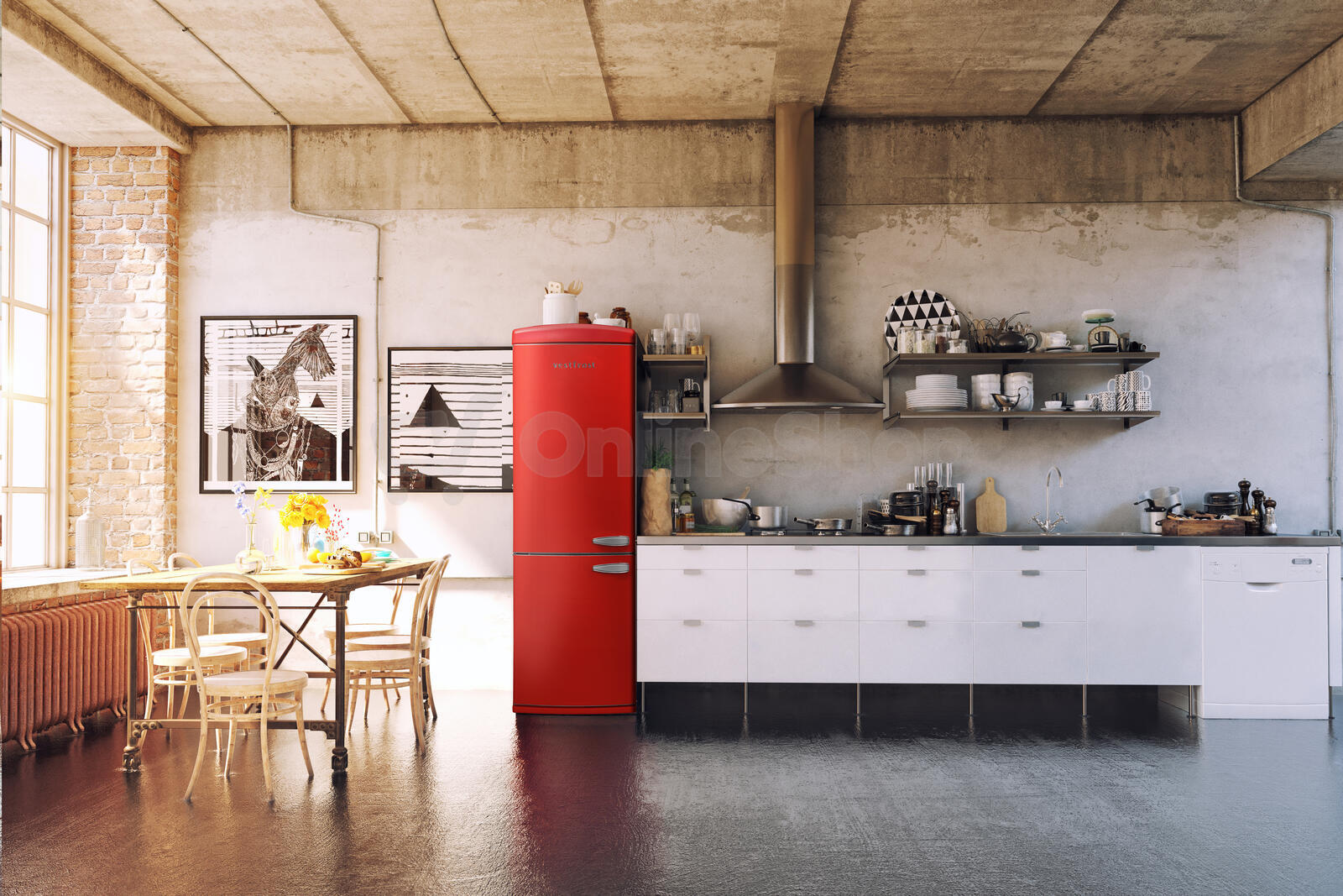 Chladnička Vestfrost VR-FB373 retro red