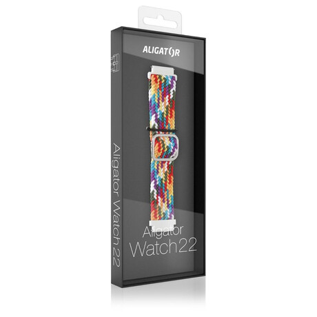 Řemínek textilní ALIGATOR 22mm, barevný