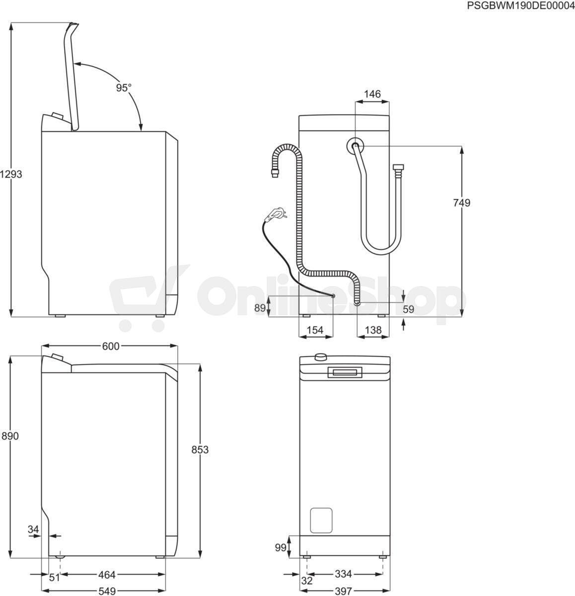 Pračka Electrolux EW8TN3562C 800 UltraCare