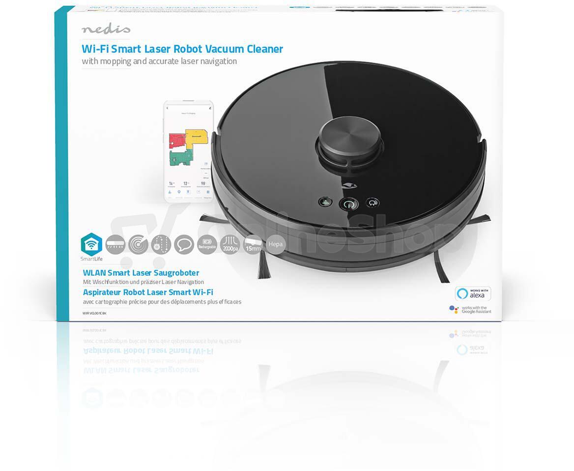 Robotický vysavač NEDIS WIFIVCL001CBK SmartLife