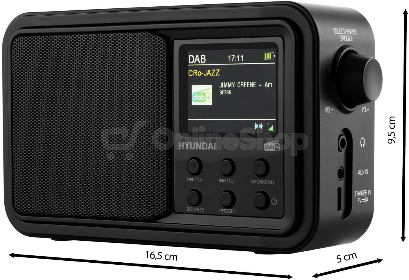 Radiopřijímač DAB+ Hyundai PR 650 BTDAB, černý