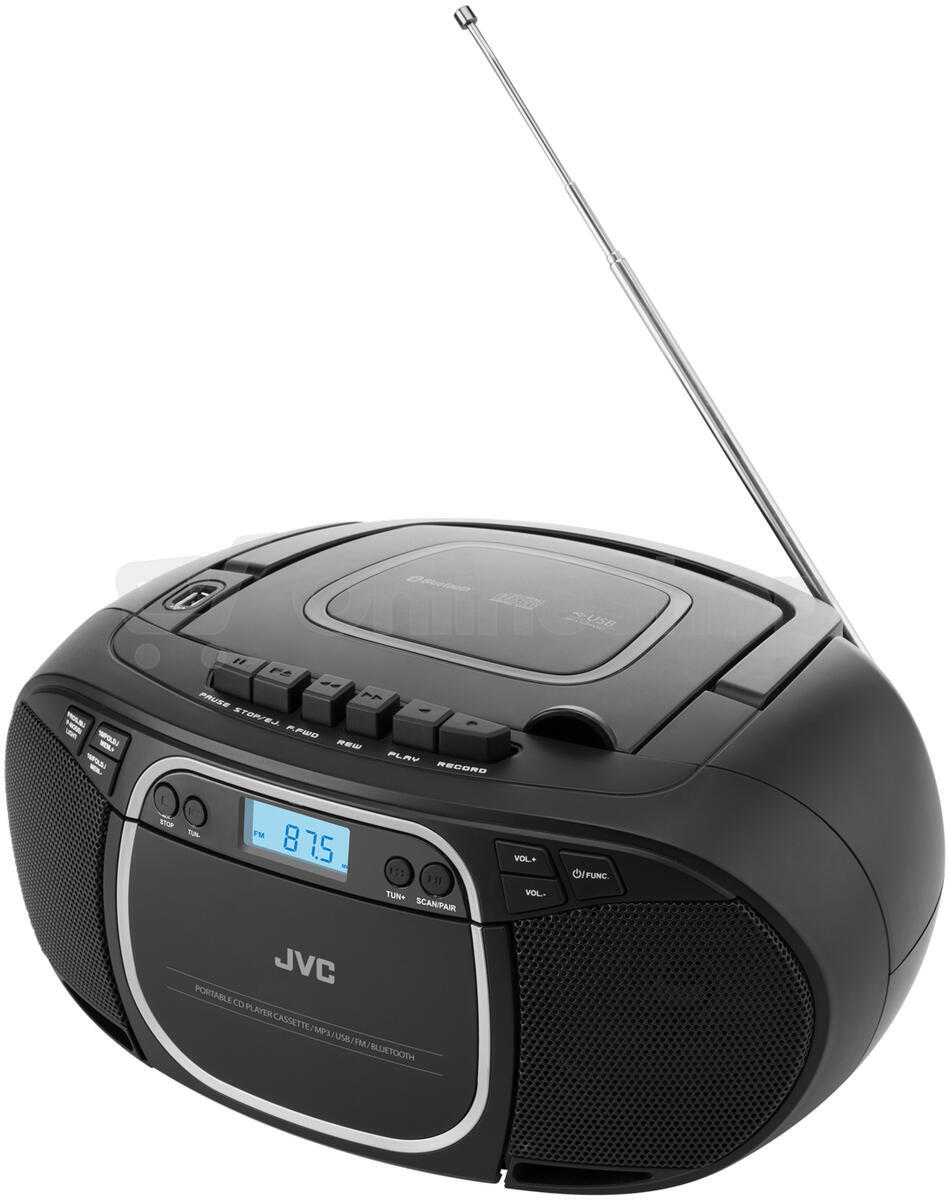 Radiomagnetofon s CD JVC RC-E451B, černý