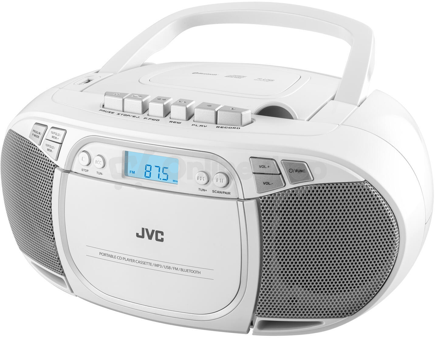 Radiomagnetofon s CD JVC RC-E451W, bílý