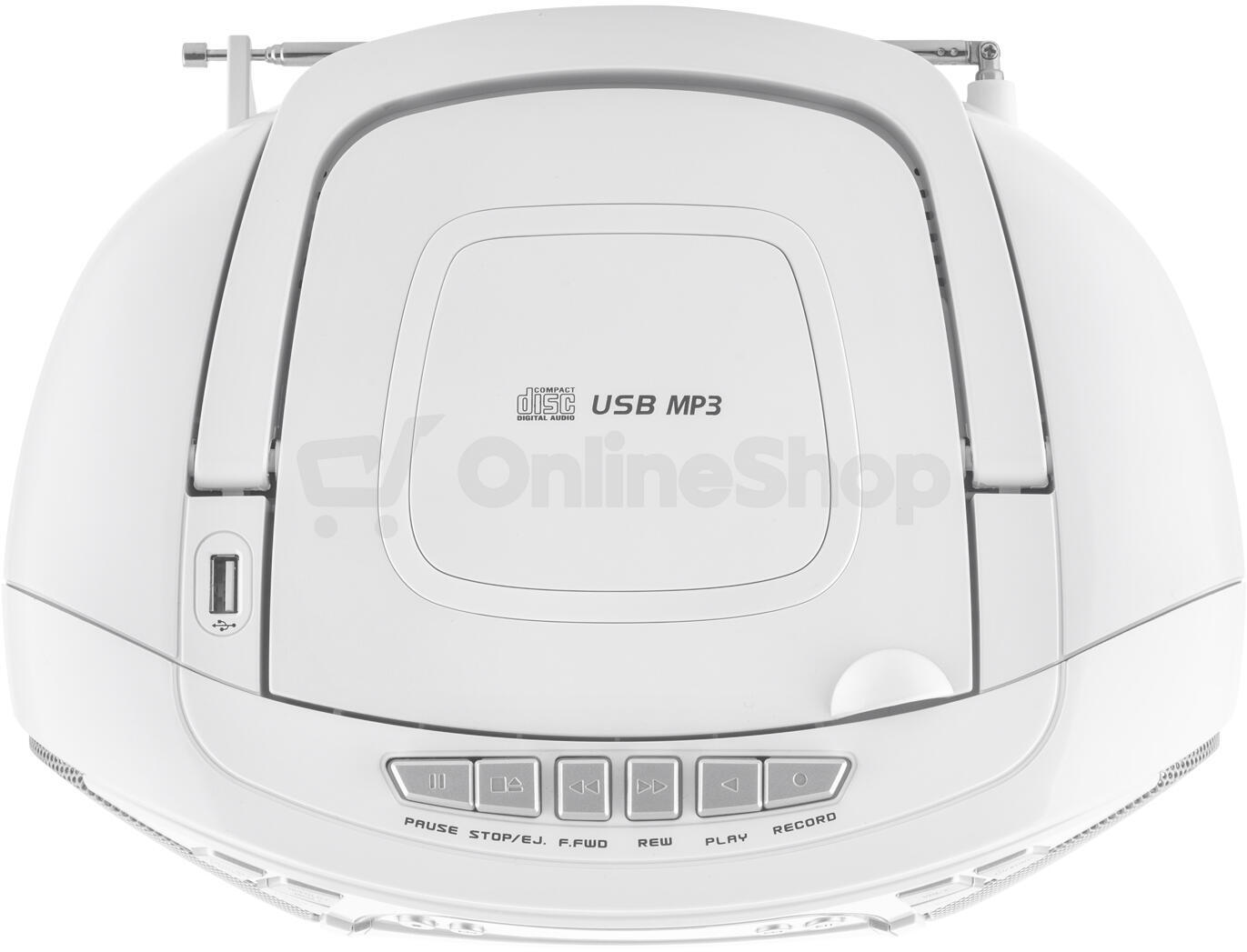 Radiomagnetofon s CD JVC RC-E451W, bílý
