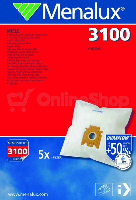 Sáčky do vysavače Menalux DCT 61 Duraflow (3100) do vysav.
