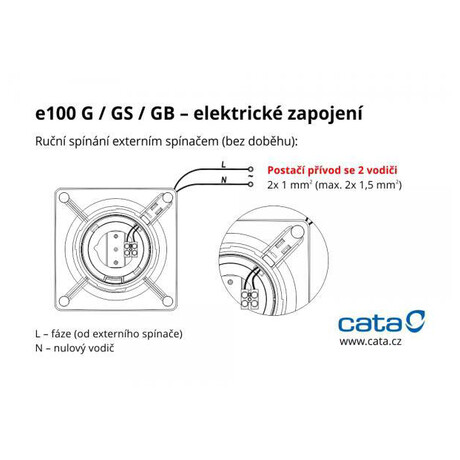 Cata e100 G&nbsp;sklo, bílý (foto 3)