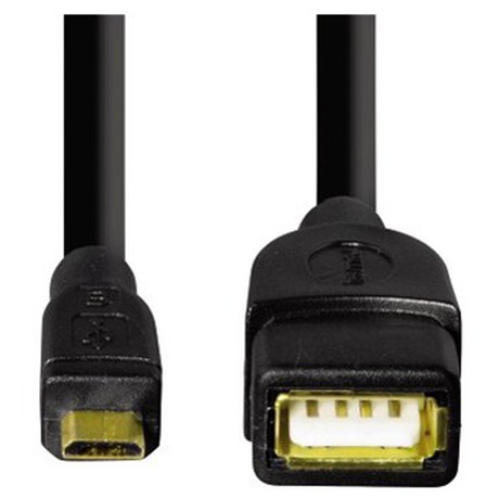 Kabel Hama USB/micro USB, OTG - černý
