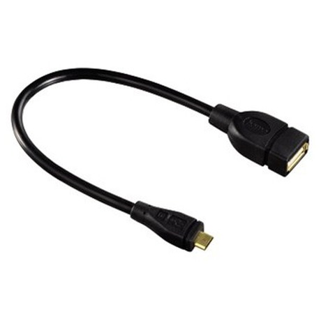 Kabel Hama USB/micro USB, OTG - černý