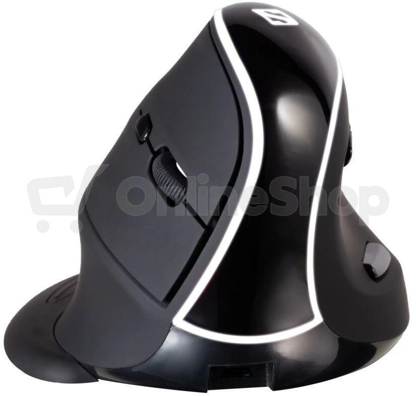 Sandberg Wireless Vertical Mouse Pro, bezdrátová ergonomická myš, černá (630-13)