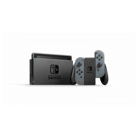 Nintendo Switch console with grey Joy-Con