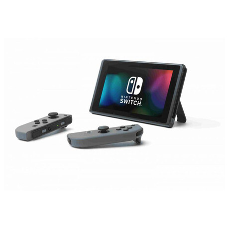 Nintendo Switch console with grey Joy-Con