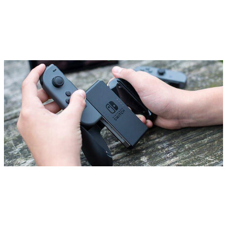 Nintendo Switch console with grey Joy-Con