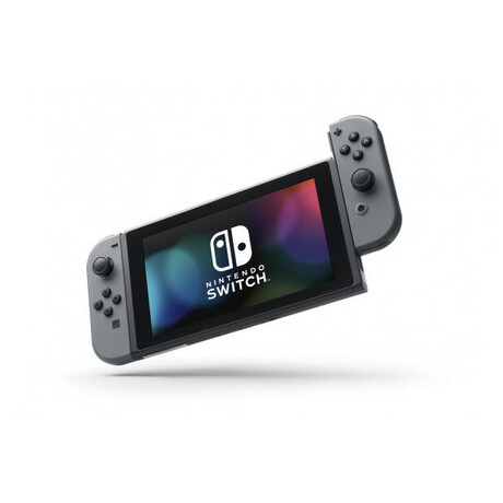 Nintendo Switch console with grey Joy-Con