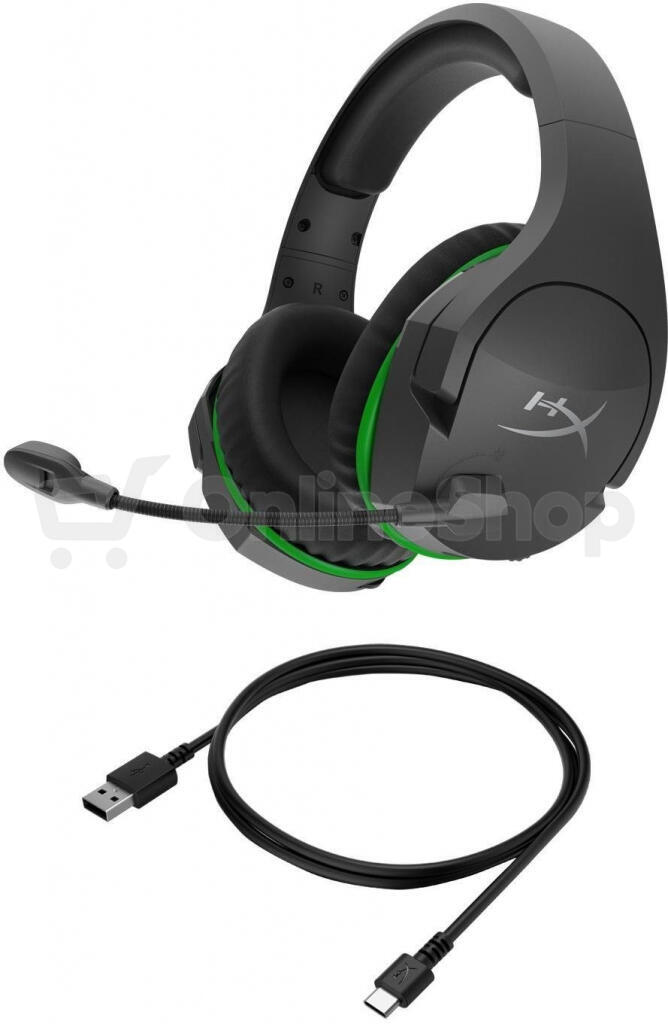 HP HyperX CloudX Stinger Core - Wireless Gaming Headset (Black-Green) - Xbox (4P5J0AA)