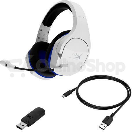 HyperX Cloud Stinger Core - Wireless Gaming Headset - PlayStation (White-Blue) (4P5J1AA)