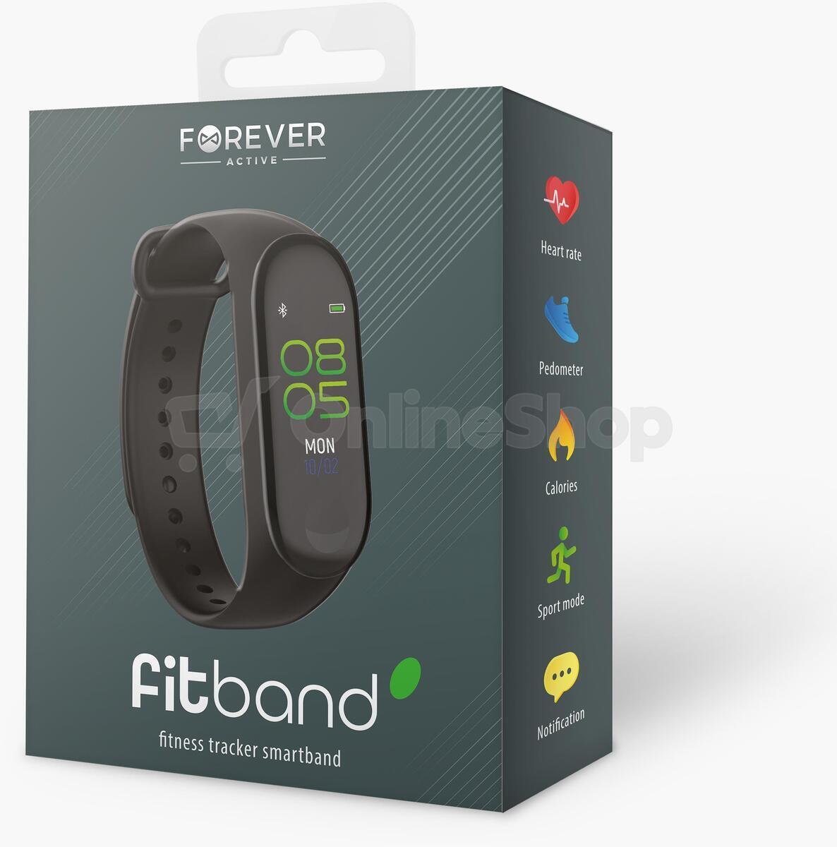 Chytrý náramek Forever SB-50 černý (SMASB50TFOBK)