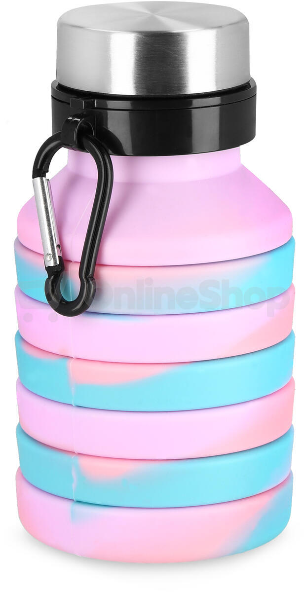 Spokey JUMP Skládací silikonová láhev, 550 ml