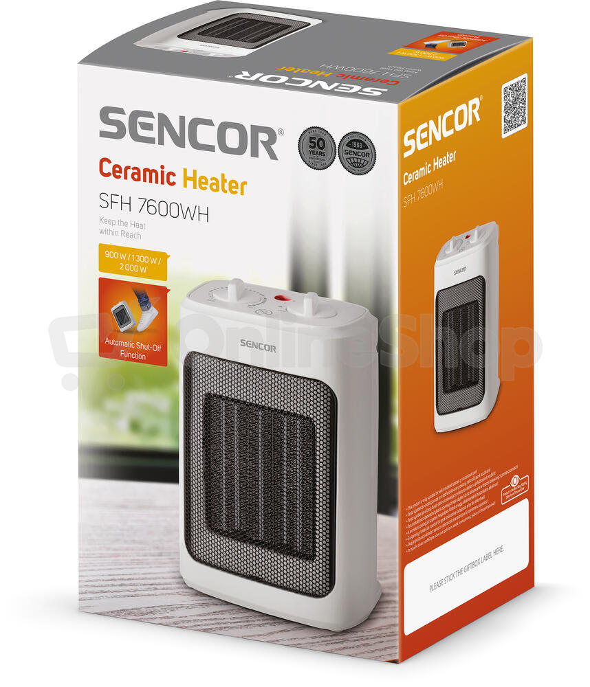 Keramické topidlo Sencor SFH 7600WH