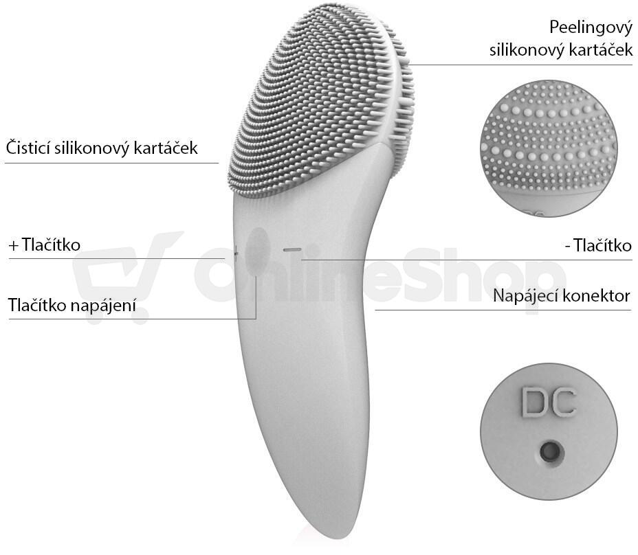 TOUCHBeauty 1788 Sonický čistič pleti růžový