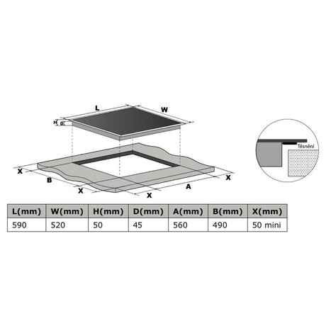 SET Peic trouba Guzzanti GZ 8502A + Sklokeramick deska Guzzanti GZ 8302A