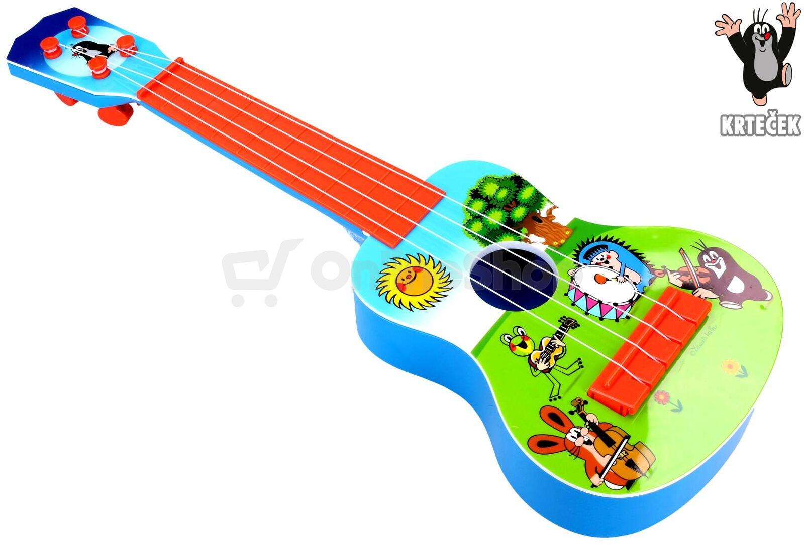 Teddies Kytara Krtek plast 40cm v krabici 19x41x5,5cm