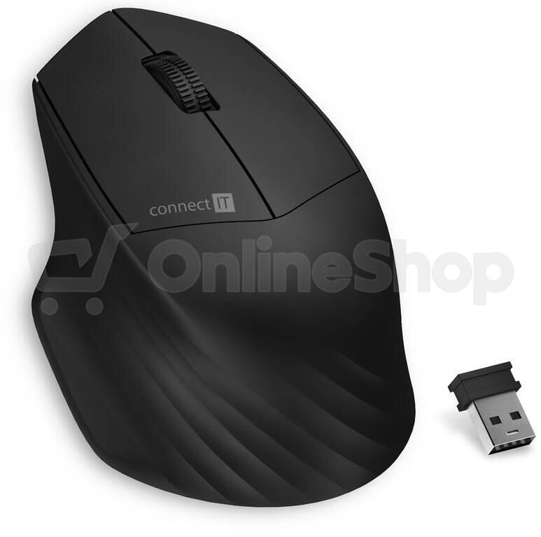 CONNECT IT Triple SmartSwitch bezdrátová myš, 2.4 GHz & BT, ČERNÁ (CMO-4040-BK)