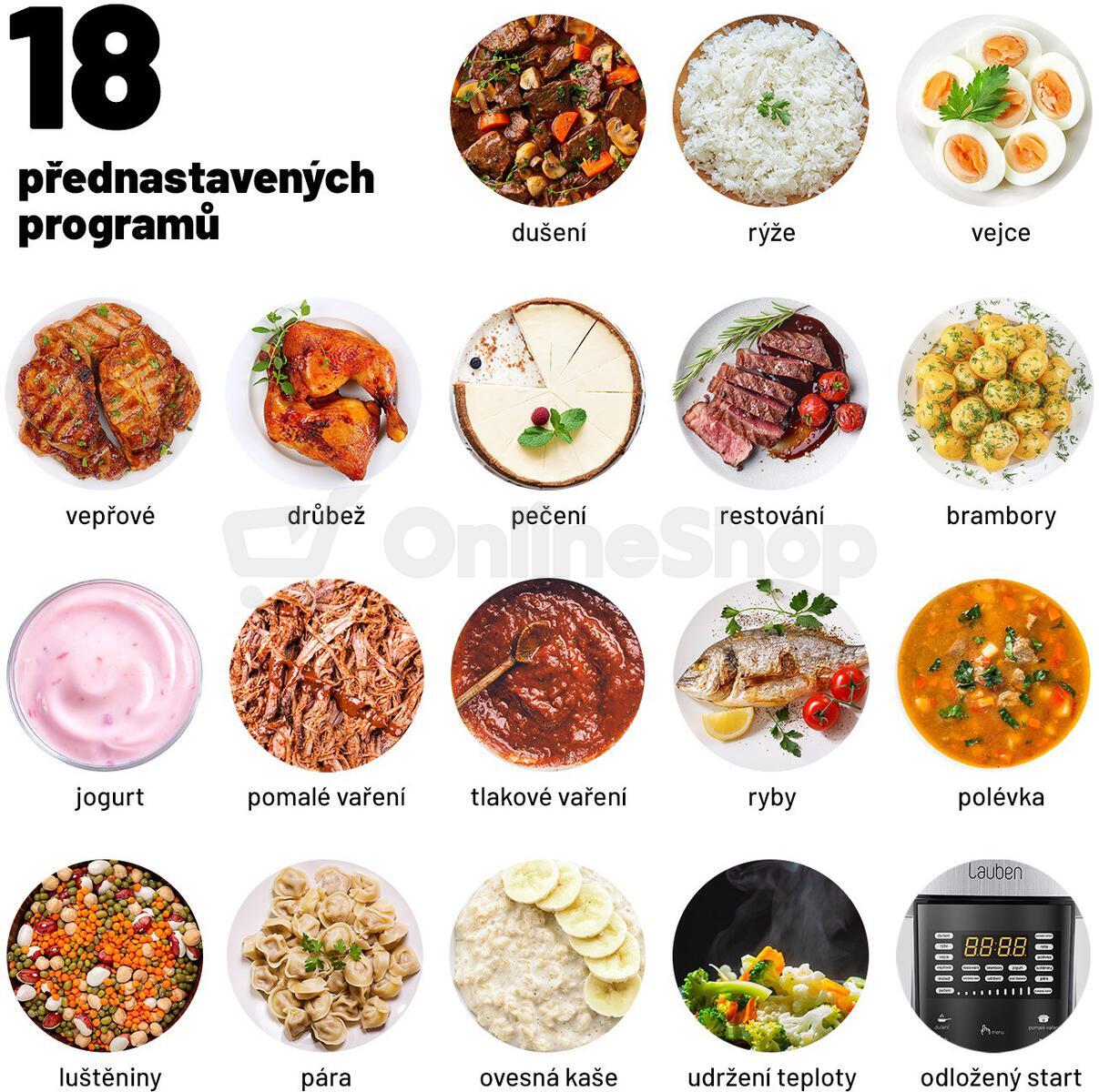 Multifunkční hrnec Lauben Multi Cooker 18SB