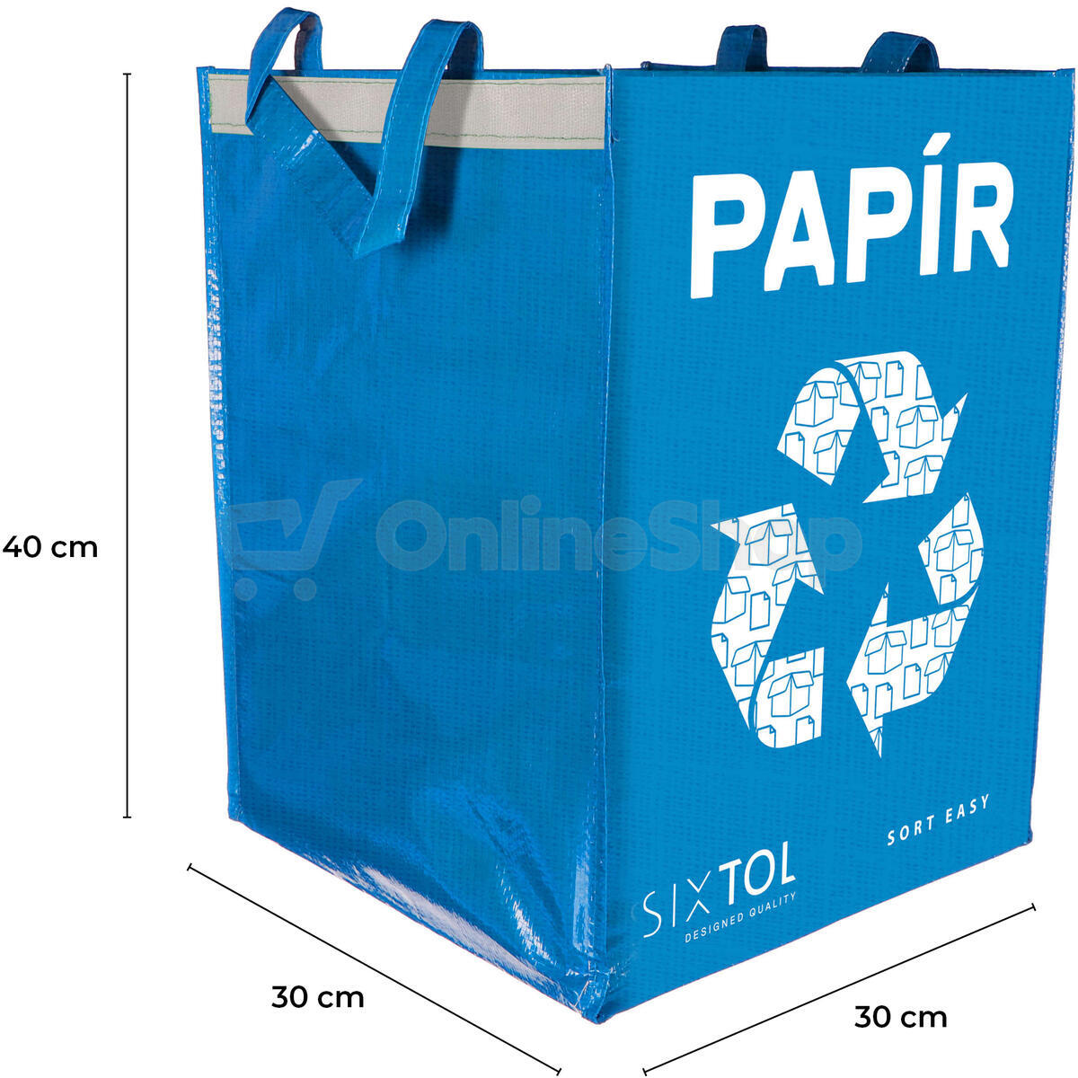 Tašky na tříděný odpad SIXTOL SORT EASY 3 BASIC, 3 x 36l