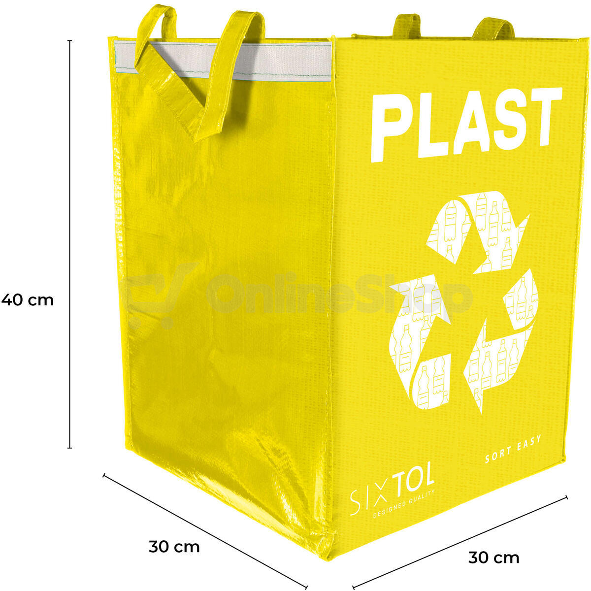 Tašky na tříděný odpad SIXTOL SORT EASY 3 BASIC, 3 x 36l