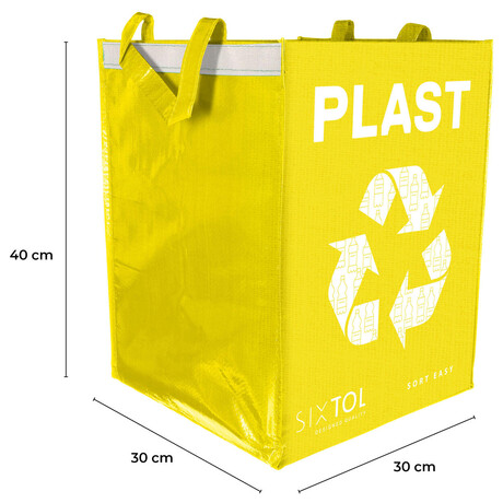Tašky na tříděný odpad SIXTOL SORT EASY 3 BASIC, 3 x 36l
