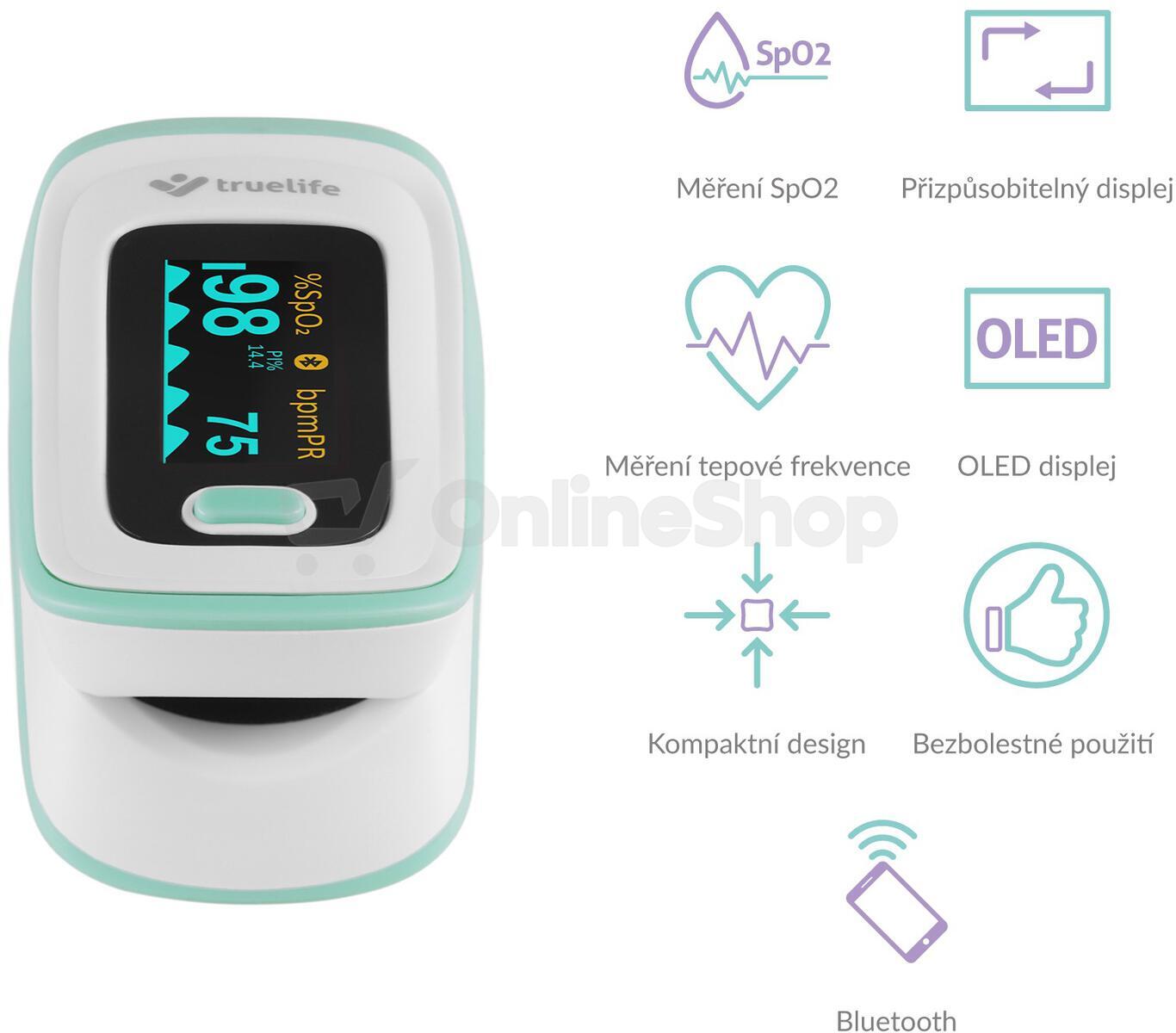 Pulzní oxymetr TrueLife Oximeter X5 BT