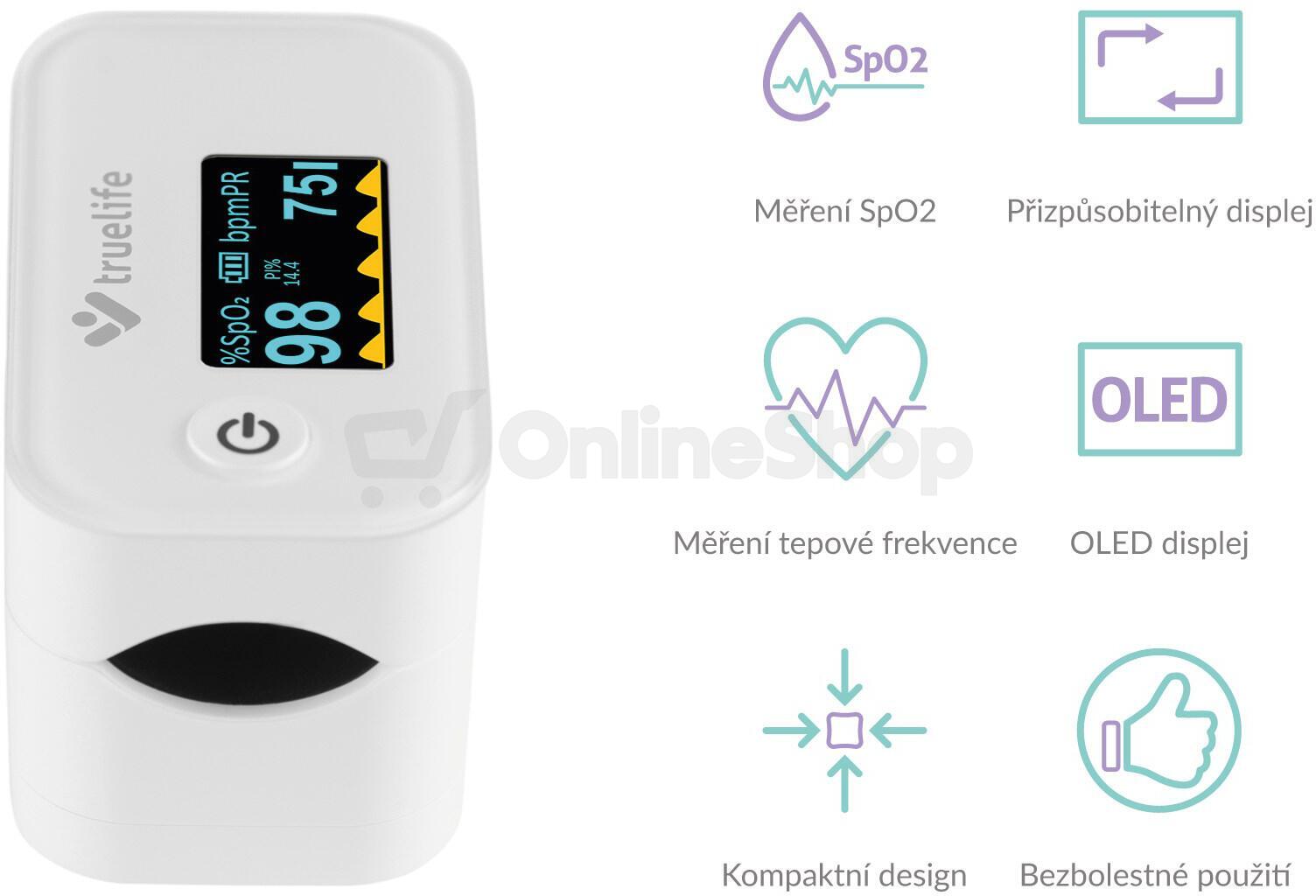 Pulzní oxymetr TrueLife Oximeter X3