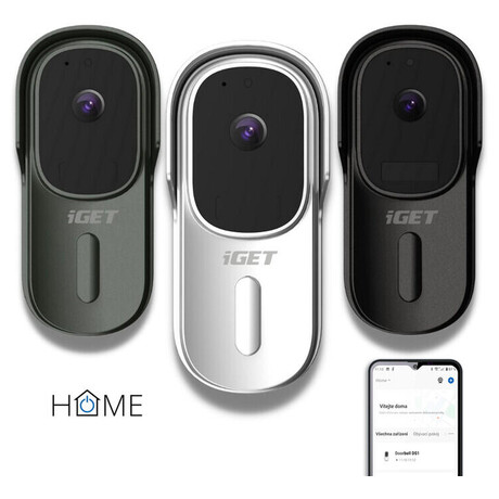 iGET HOME Doorbell DS1 Anthracite - WiFi bateriov videozvonek, FullHD, obousmrn zvuk, CZ aplikace (foto 5)