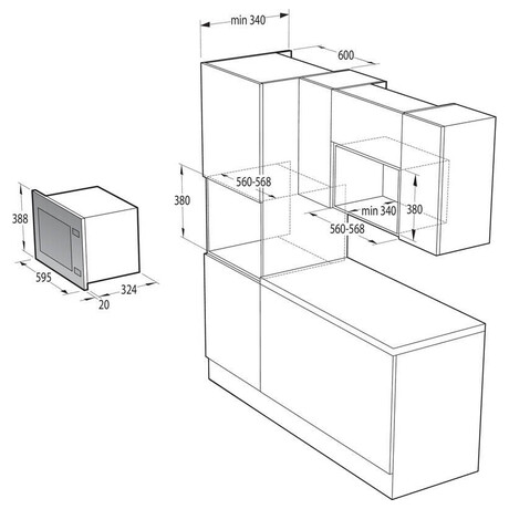 SET Trouba Gorenje BO6735E05X + Mikrovlnn trouba Gorenje BMI201AG1X