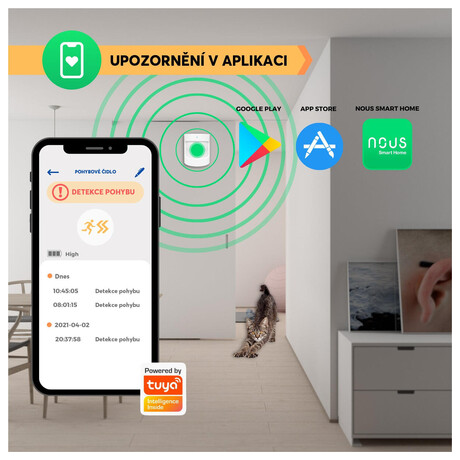 Smart detektor pohybu NOUS E2 ZigBee Tuya