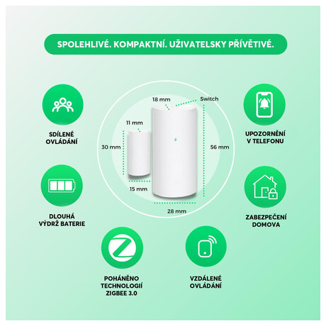 Smart detektor na dvee/okno NOUS E3 ZigBee Tuya