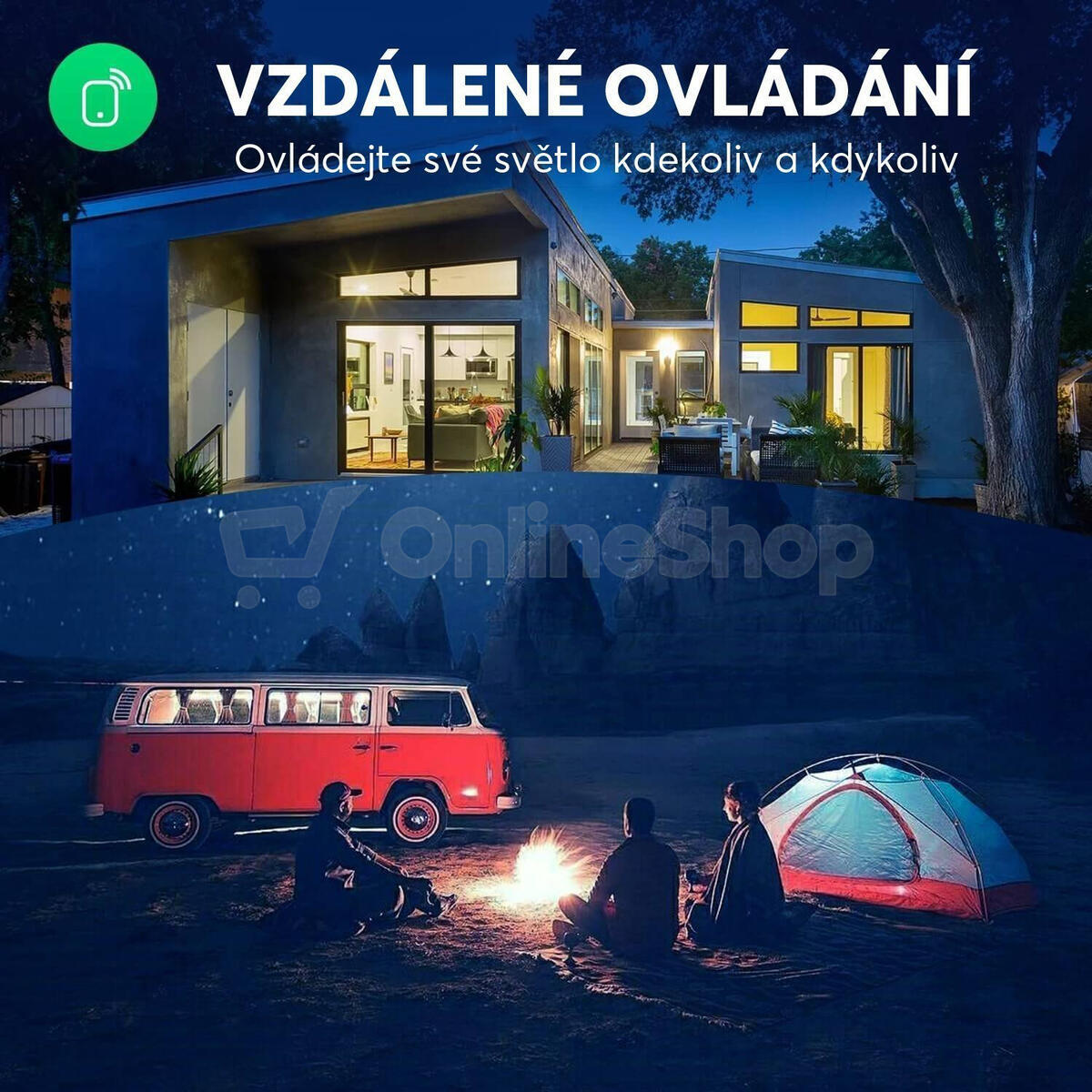 Smart LED žárovka E27 9W RGB NOUS P3 WiFi Tuya