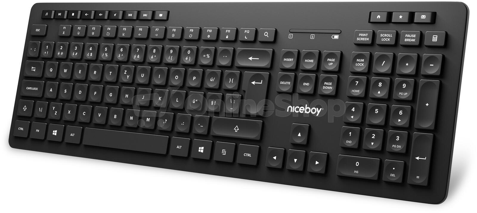 Bezdrátová klávesnice Niceboy OFFICE K10 Comfort