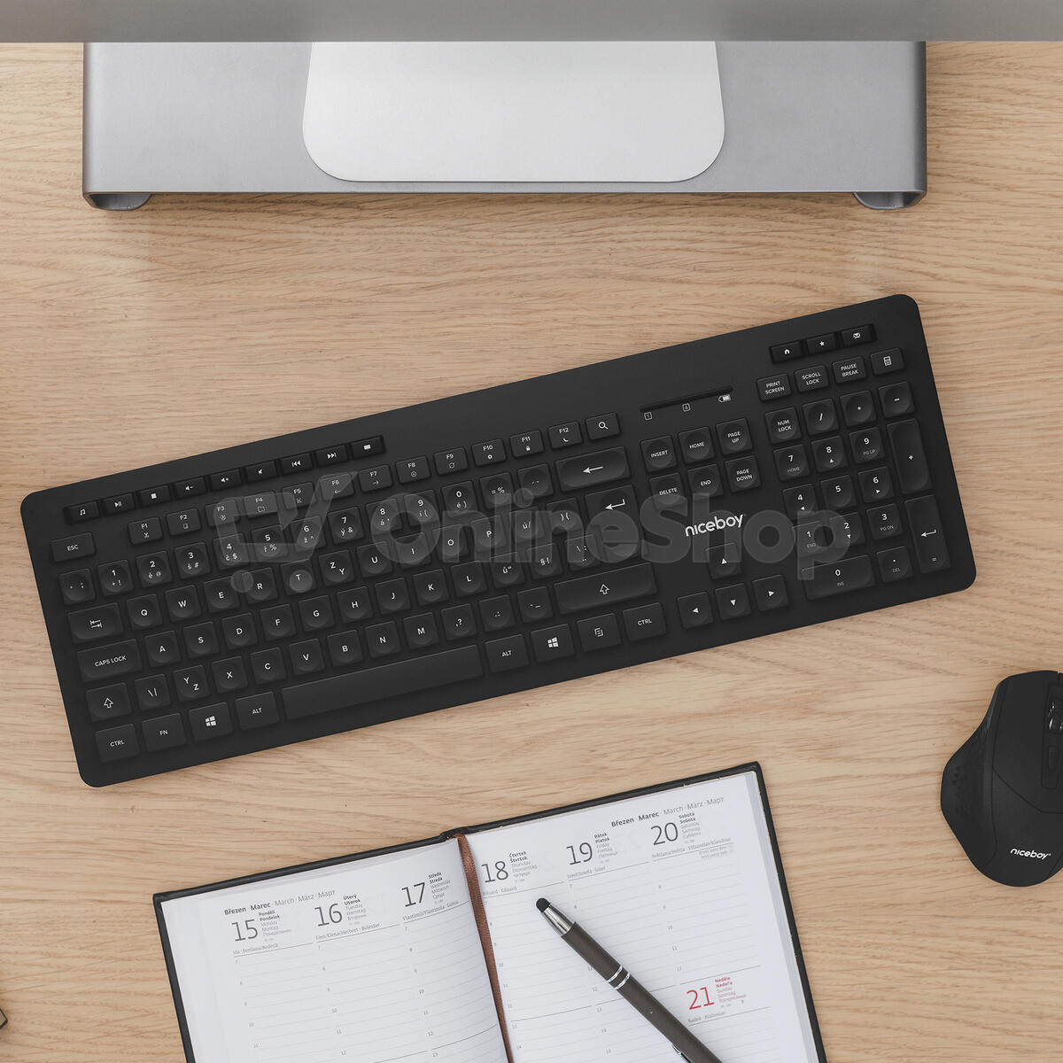 Bezdrátová klávesnice Niceboy OFFICE K10 Comfort