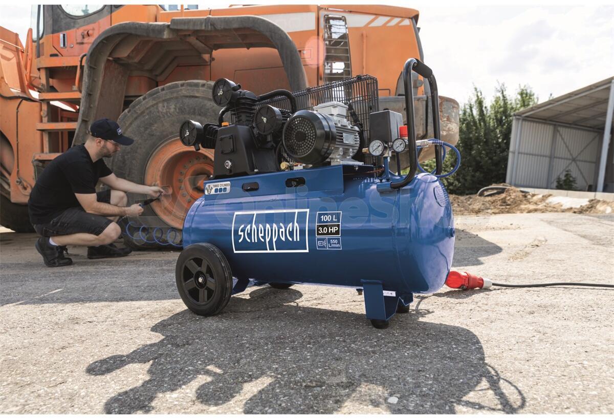 Olejový kompresor Scheppach HC 550 tc, 100 l