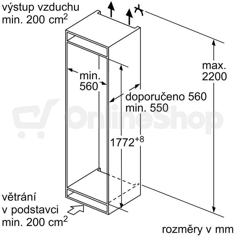 Chladnička Siemens KI86NHFE0, vestavná