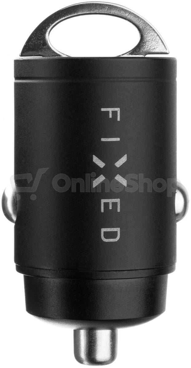 Autonabíječka FIXED s 2xUSB-C výstupem v miniaturním provedení, podpora PD, 30W, černá
