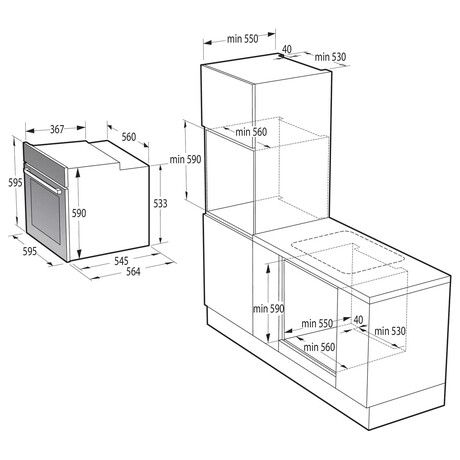Elektrick trouba samostatn s funkc pry MORA VTS 556 BXB