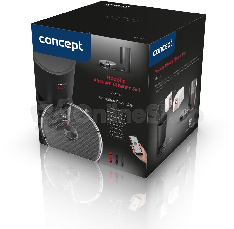 Robotický vysavač s mopem Concept VR3520 3v1