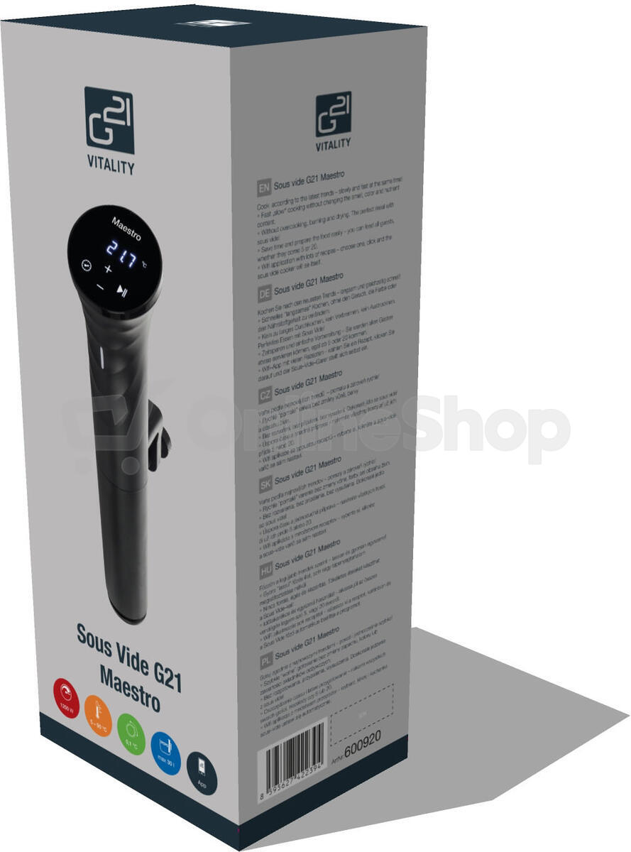 Sous vide G21 Maestro, WiFi, 1200 W