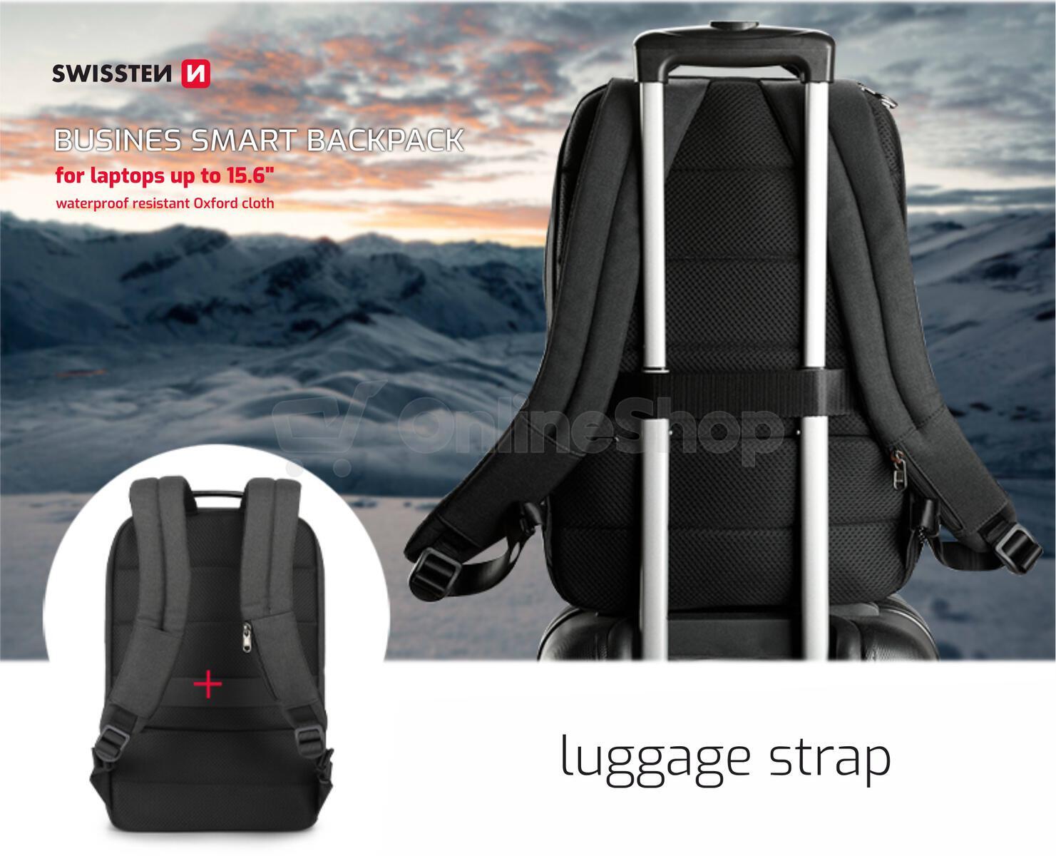 SWISSTEN LAPTOP BACKPACK GUIDE 15,6" ČERNÝ