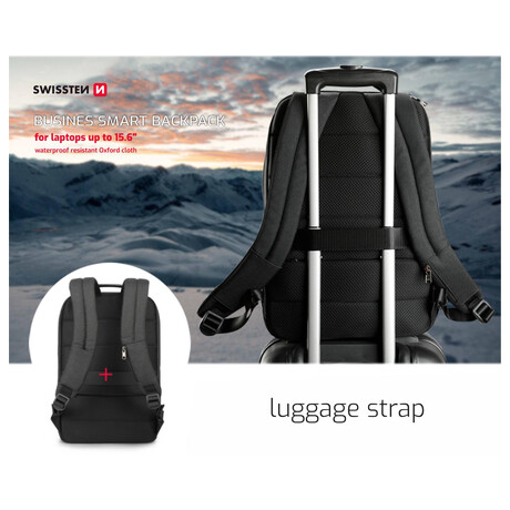 SWISSTEN LAPTOP BACKPACK GUIDE 15,6" ČERNÝ